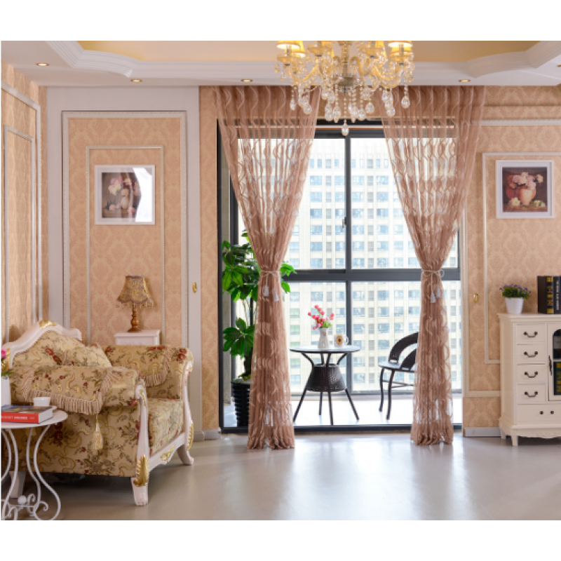 Products supply living room bed luxury arabic New lace curtains