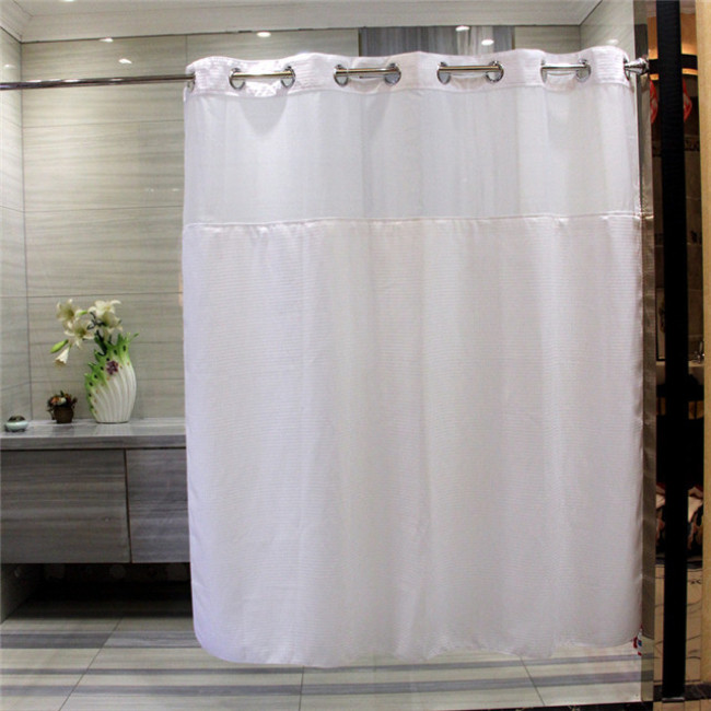 Hookless bath shower curtain, double layer honeycomb shower curtains/