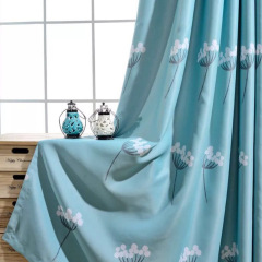 Curtain Fabric Blackout Embroidery Curtain,Simply Design Living Room Curtains#