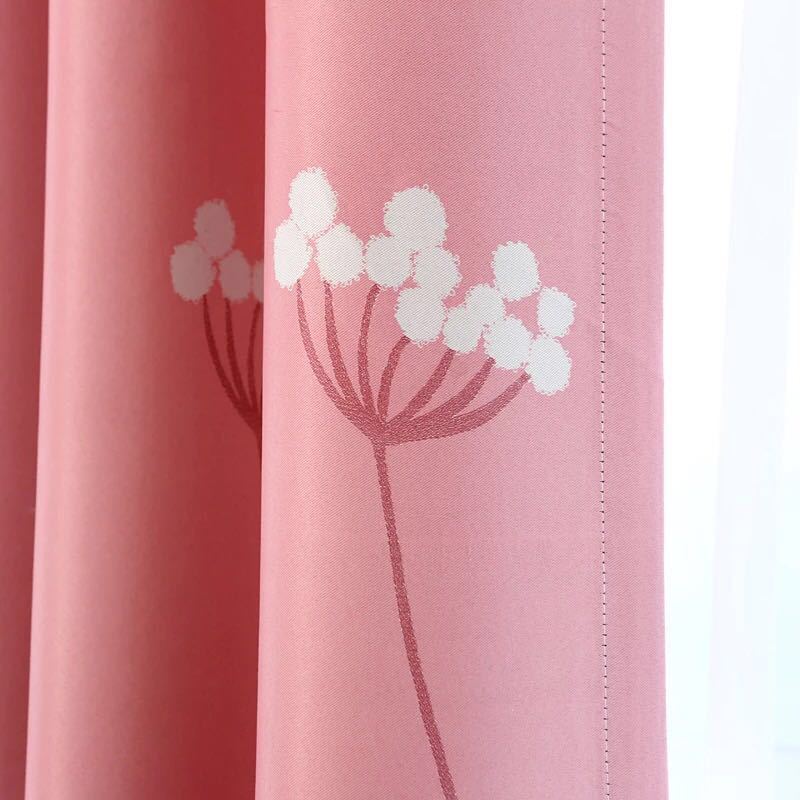Curtain Fabric Blackout Embroidery Curtain,Simply Design Living Room Curtains#