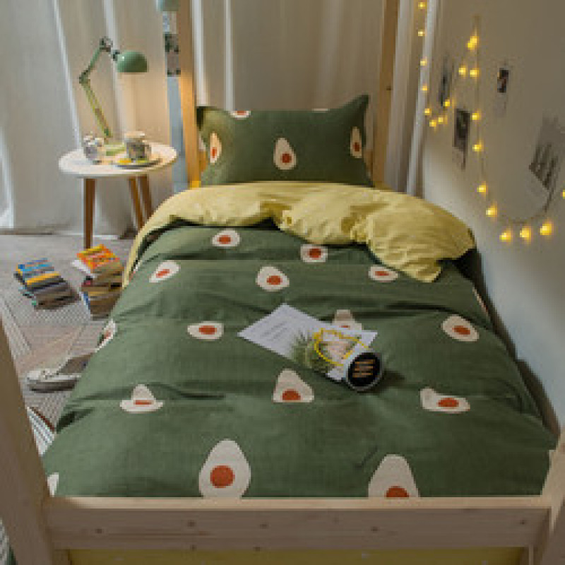 3/4 Piece Suit Bedding Set Cotton Baby Bedsheet, Student Dormitory Cartoon Bedding Sets/