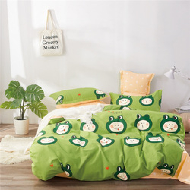3/4 Piece Suit Bedding Set Cotton Baby Bedsheet, Student Dormitory Cartoon Bedding Sets/