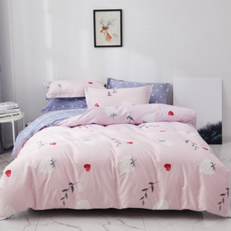 3/4 Piece Suit Bedding Set Cotton Baby Bedsheet, Student Dormitory Cartoon Bedding Sets/