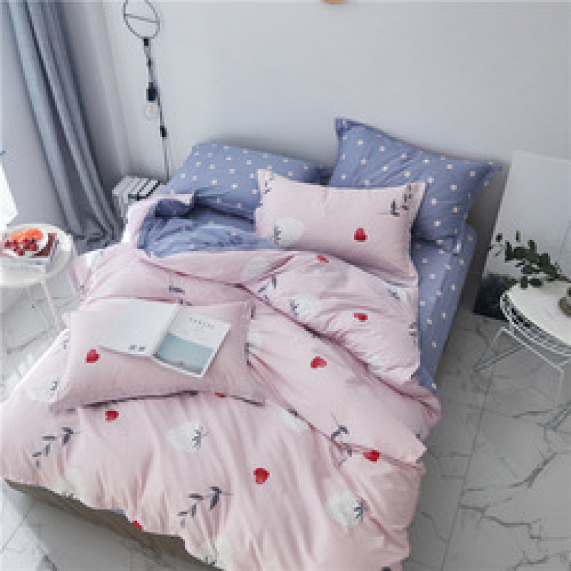 3/4 Piece Suit Bedding Set Cotton Baby Bedsheet, Student Dormitory Cartoon Bedding Sets/