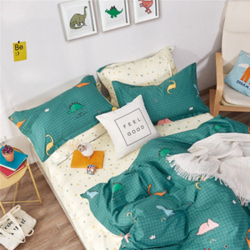 3/4 Piece Suit Bedding Set Cotton Baby Bedsheet, Student Dormitory Cartoon Bedding Sets/