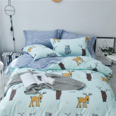 3/4 Piece Suit Bedding Set Cotton Baby Bedsheet, Student Dormitory Cartoon Bedding Sets/