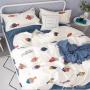 3/4 Piece Suit Bedding Set Cotton Baby Bedsheet, Student Dormitory Cartoon Bedding Sets/