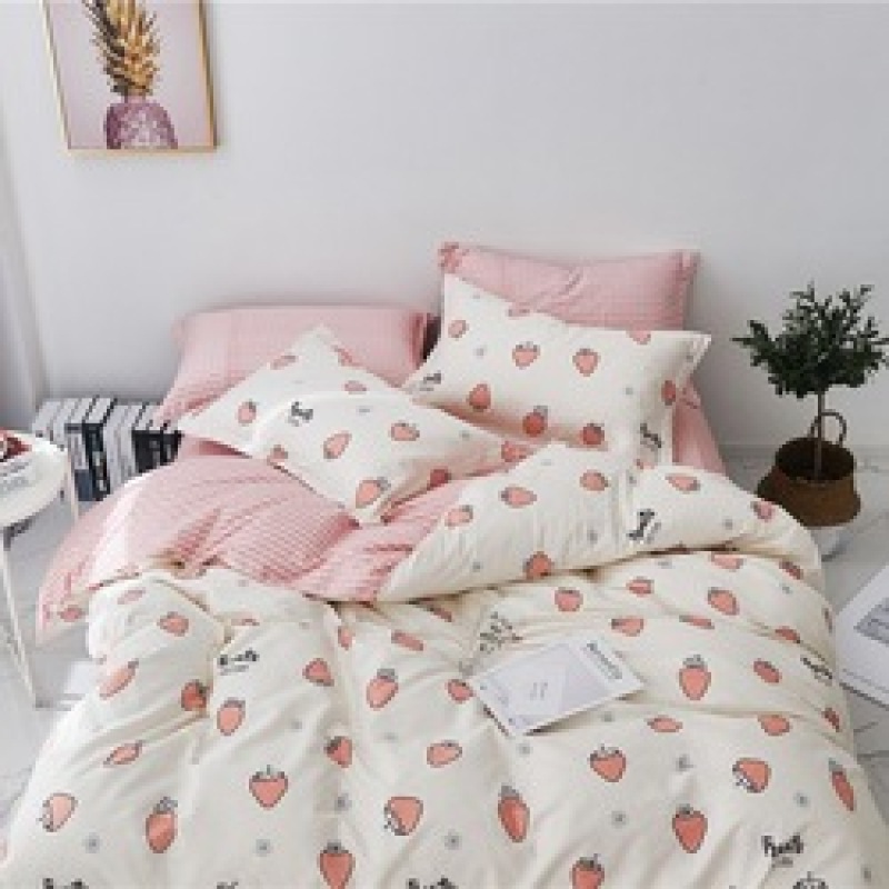 3/4 Piece Suit Bedding Set Cotton Baby Bedsheet, Student Dormitory Cartoon Bedding Sets/