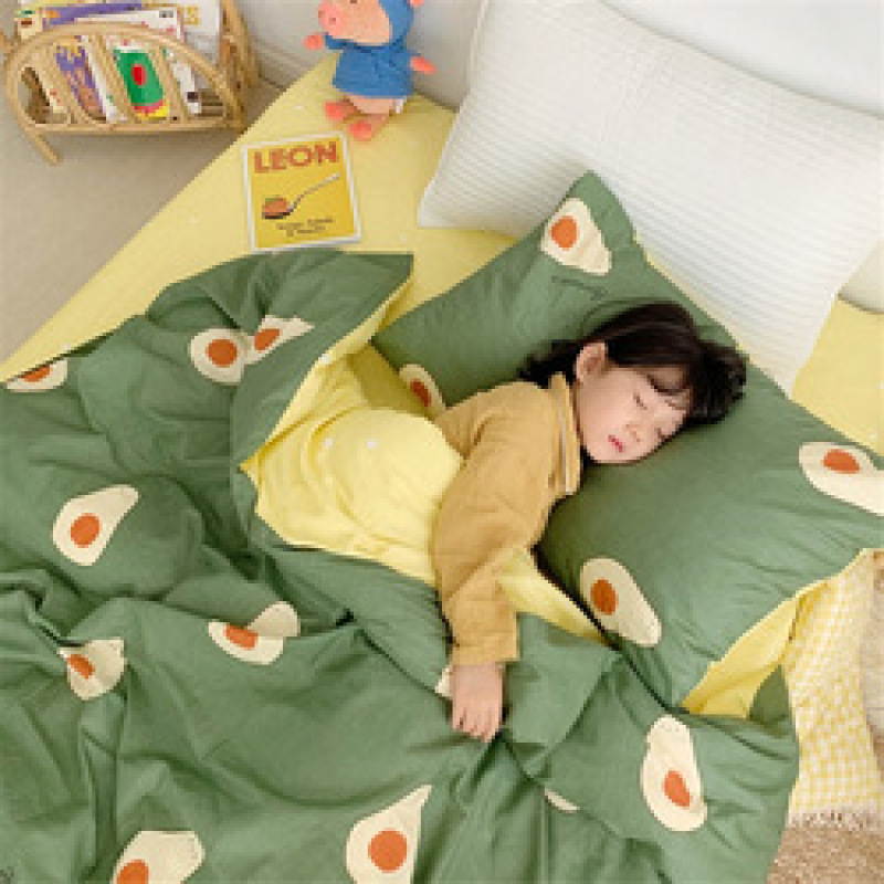 3/4 Piece Suit Bedding Set Cotton Baby Bedsheet, Student Dormitory Cartoon Bedding Sets/