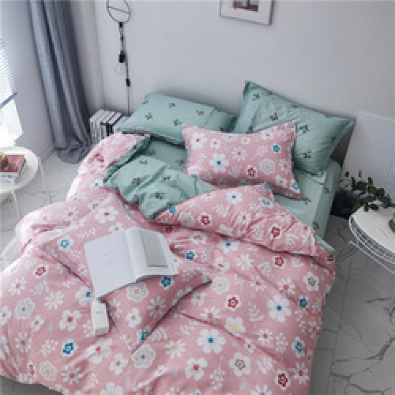 3/4 Piece Suit Bedding Set Cotton Baby Bedsheet, Student Dormitory Cartoon Bedding Sets/