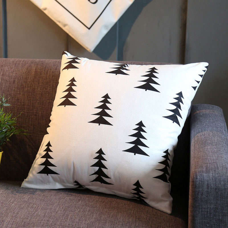 Custom Made Printing Cushion Cover Fabric, Geometric Digital Printed Plush Cushion Covers/