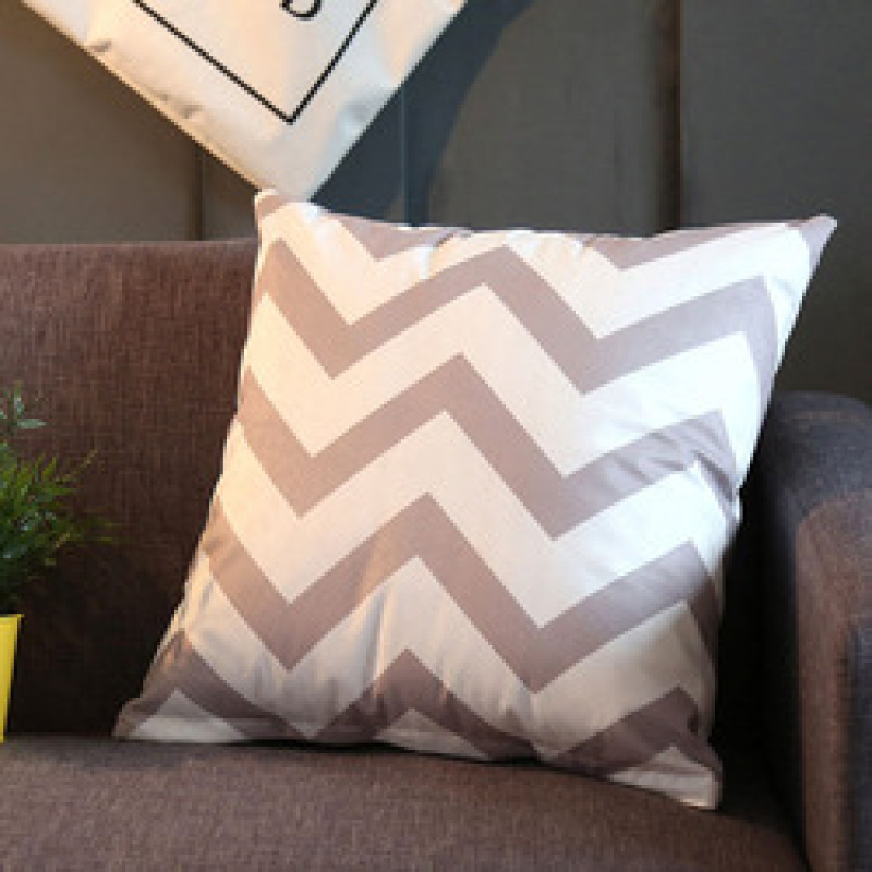 Custom Made Printing Cushion Cover Fabric, Geometric Digital Printed Plush Cushion Covers/