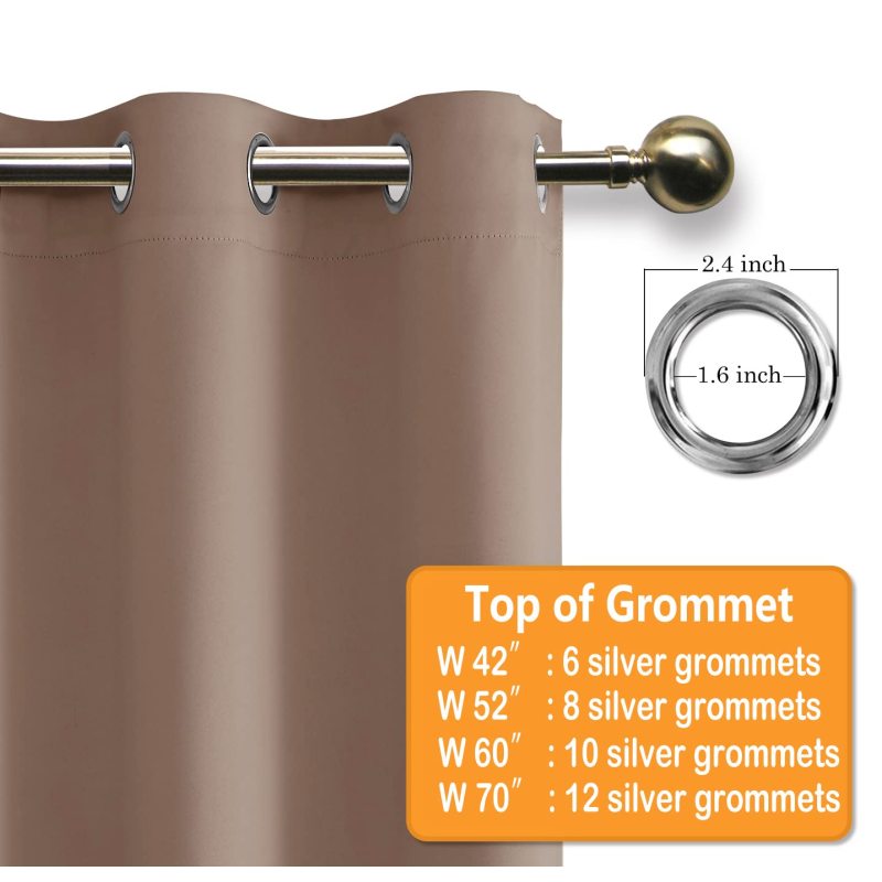 Cheap blackout window curtain coffee color 4 pass blackout fabric for curtain high quality window curtains bedroom blackout