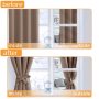 Cheap blackout window curtain coffee color 4 pass blackout fabric for curtain high quality window curtains bedroom blackout