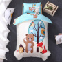 Nursery School 100% Cotton Cute Bedding Set Baby Bedsheet, 3 Piece Suit Cartoon Bedding Sets For Winter/