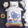 Nursery School 100% Cotton Cute Bedding Set Baby Bedsheet, 3 Piece Suit Cartoon Bedding Sets For Winter/
