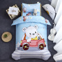 Nursery School 100% Cotton Cute Bedding Set Baby Bedsheet, 3 Piece Suit Cartoon Bedding Sets For Winter/