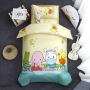 Nursery School 100% Cotton Cute Bedding Set Baby Bedsheet, 3 Piece Suit Cartoon Bedding Sets For Winter/