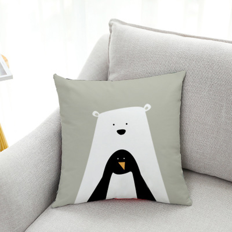 Big-eyed hamster new explosion simple animal series pillow, 2019 small fresh white velvet fabric small animal cushion /
