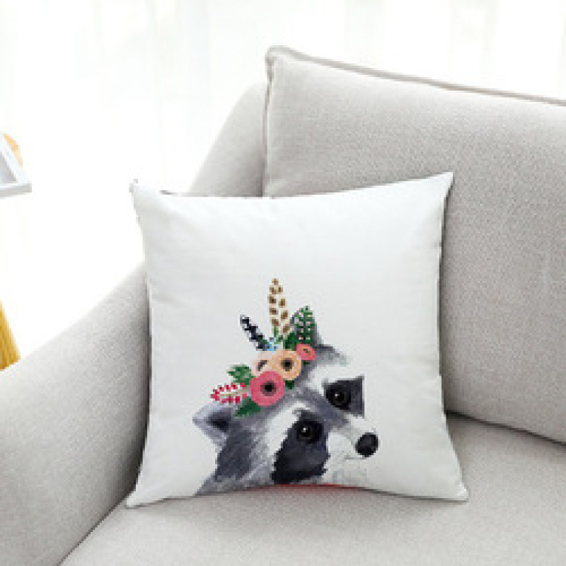 Big-eyed hamster new explosion simple animal series pillow, 2019 small fresh white velvet fabric small animal cushion /