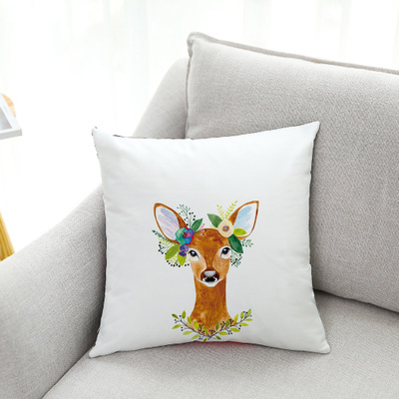 Big-eyed hamster new explosion simple animal series pillow, 2019 small fresh white velvet fabric small animal cushion /