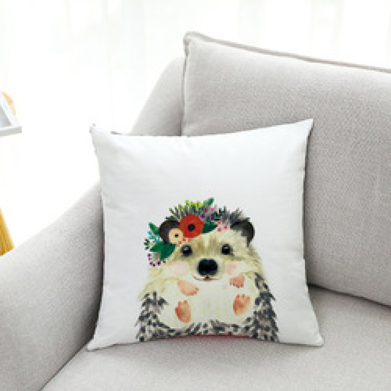 Big-eyed hamster new explosion simple animal series pillow, 2019 small fresh white velvet fabric small animal cushion /