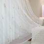 For Living Room Curtain Fabric , Fancy Embroidery Sheer Curtain/