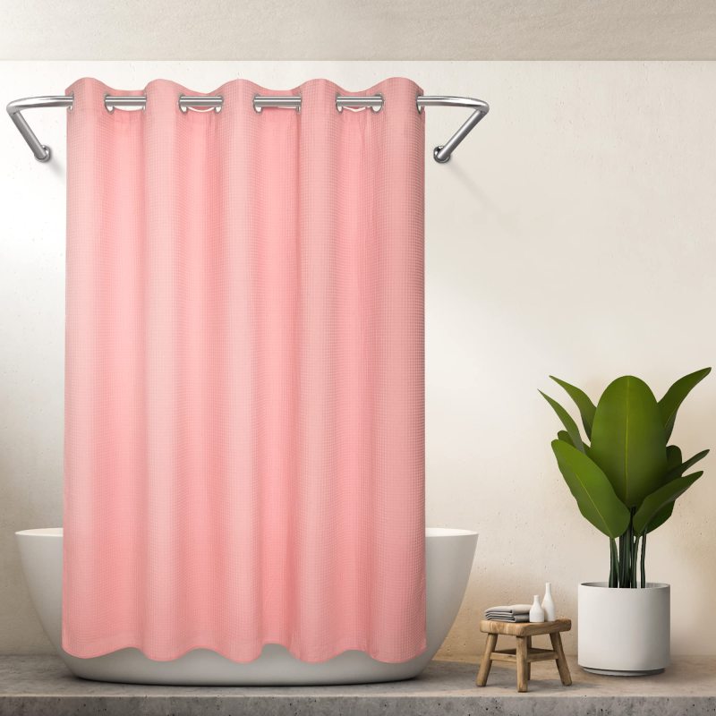 Very Pretty Amazon Waffle Shower Curtain, Modern Fabric Bathroom Curtain/