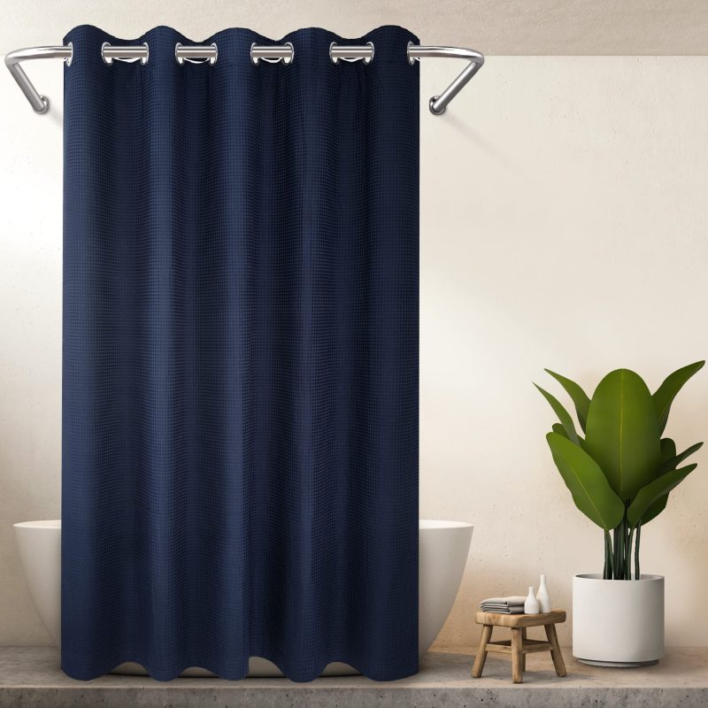 Very Pretty Amazon Waffle Shower Curtain, Modern Fabric Bathroom Curtain/