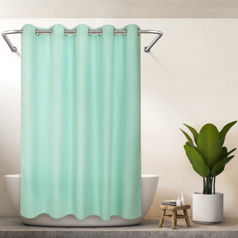 Very Pretty Amazon Waffle Shower Curtain, Modern Fabric Bathroom Curtain/