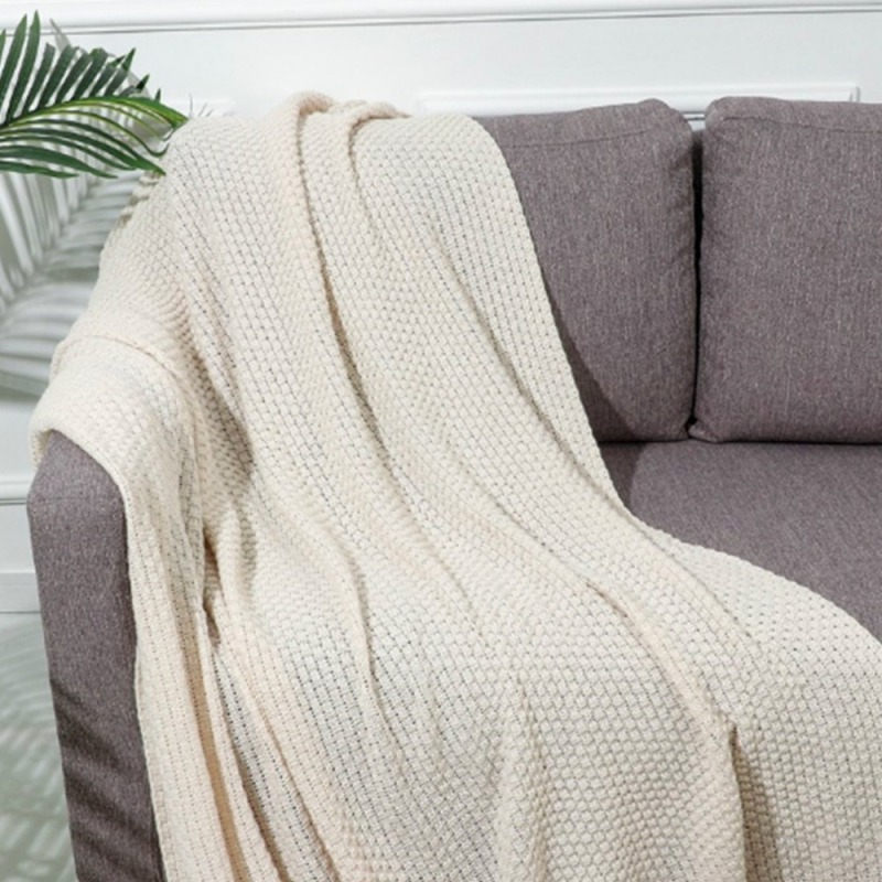 Super Warm Soft Blankets Bedspread on the Bed Sofa Blanket Tassel Knitting Ball Wool Leisure Soft Warm Blankets for Home/