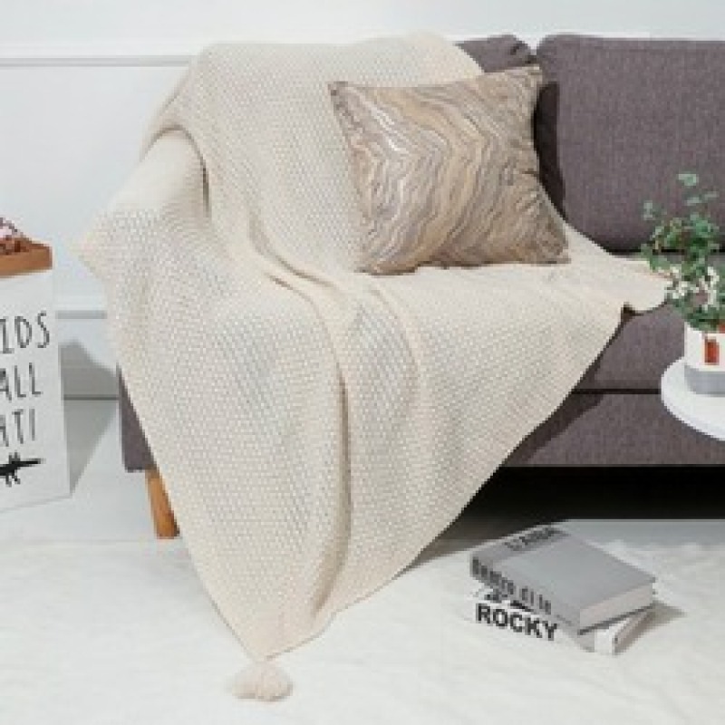Super Warm Soft Blankets Bedspread on the Bed Sofa Blanket Tassel Knitting Ball Wool Leisure Soft Warm Blankets for Home/