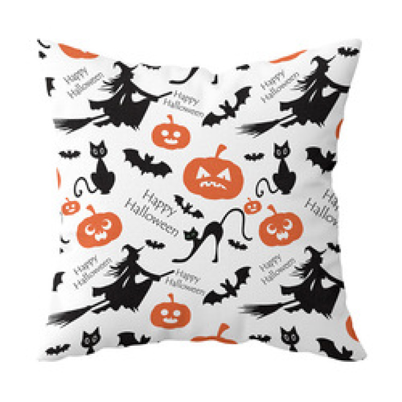 New Halloween Spider Ghost Skull Digital Design Pillow Car Cushion Cover, Decoration Wholesale Sofa Bed Cushion Cover/