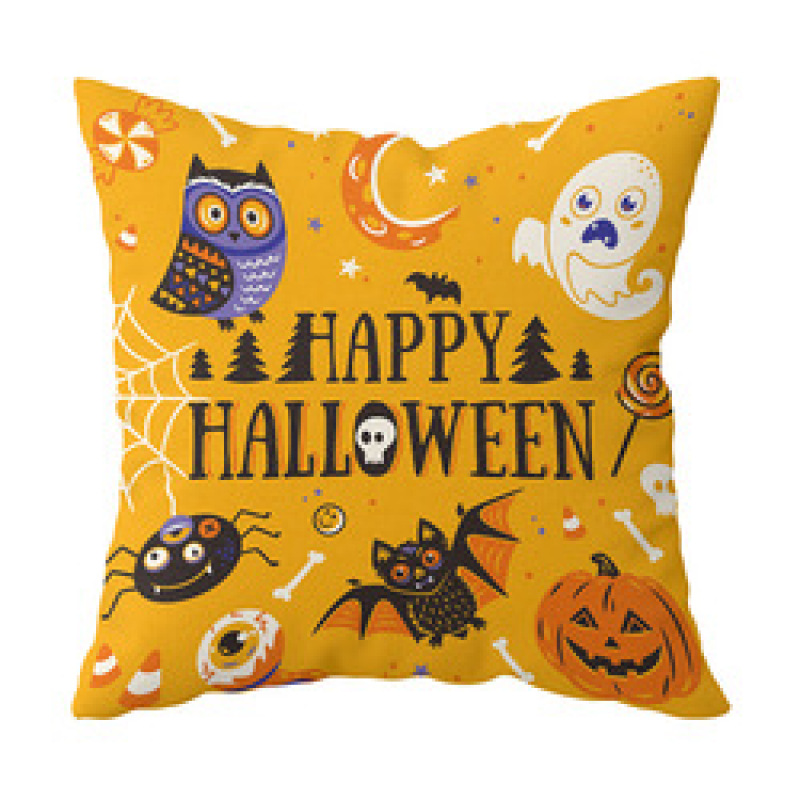 New Halloween Spider Ghost Skull Digital Design Pillow Car Cushion Cover, Decoration Wholesale Sofa Bed Cushion Cover/