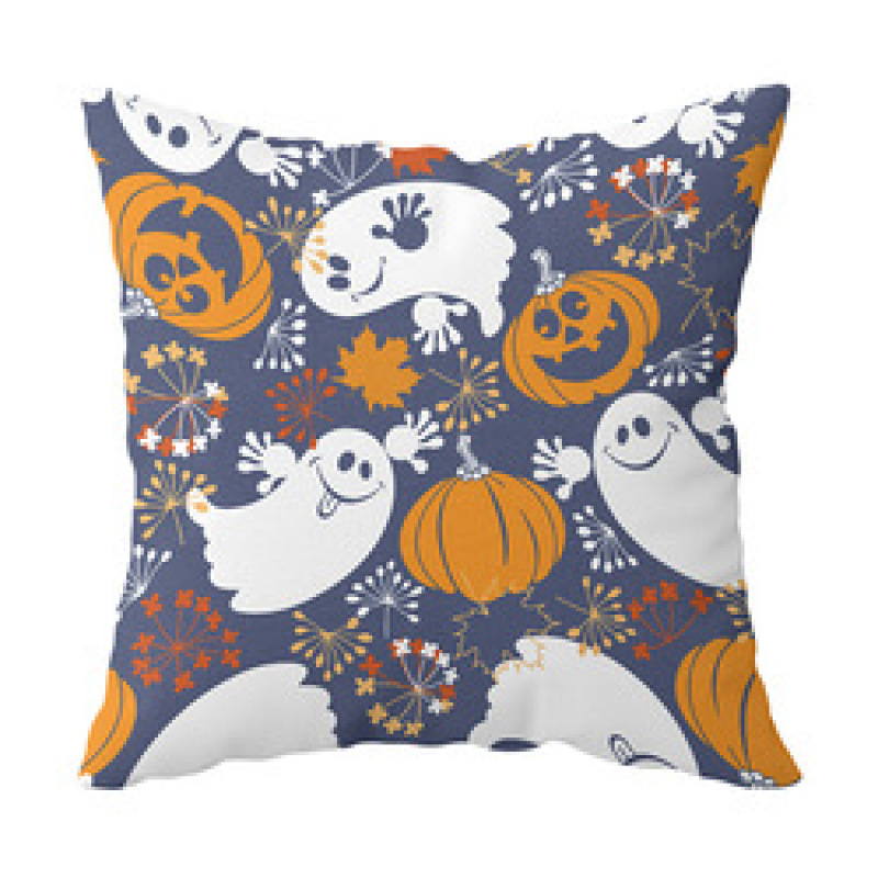 New Halloween Spider Ghost Skull Digital Design Pillow Car Cushion Cover, Decoration Wholesale Sofa Bed Cushion Cover/