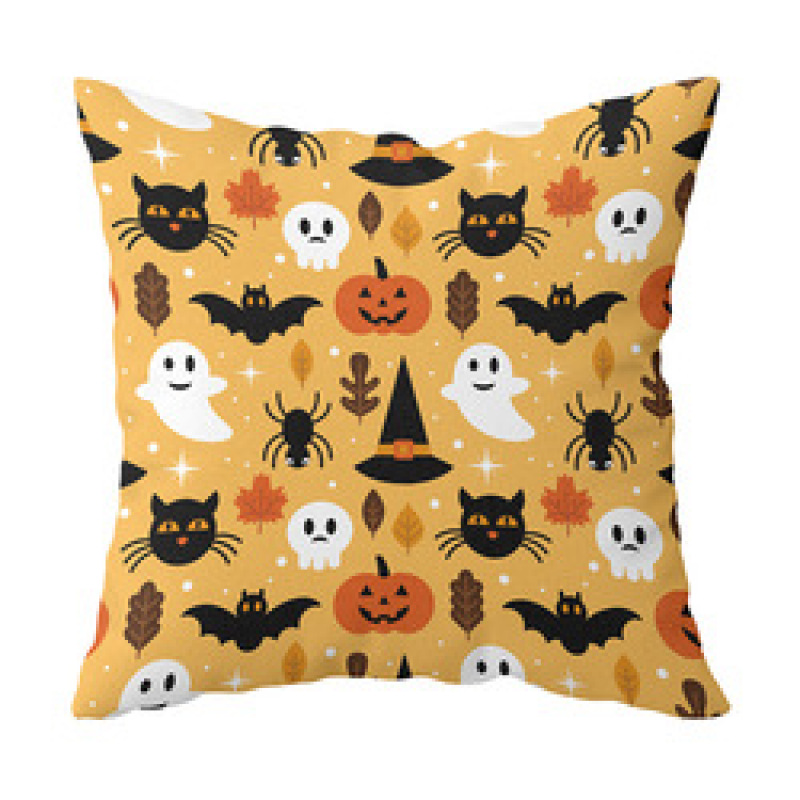 New Halloween Spider Ghost Skull Digital Design Pillow Car Cushion Cover, Decoration Wholesale Sofa Bed Cushion Cover/