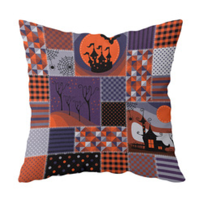 New Halloween Spider Ghost Skull Digital Design Pillow Car Cushion Cover, Decoration Wholesale Sofa Bed Cushion Cover/