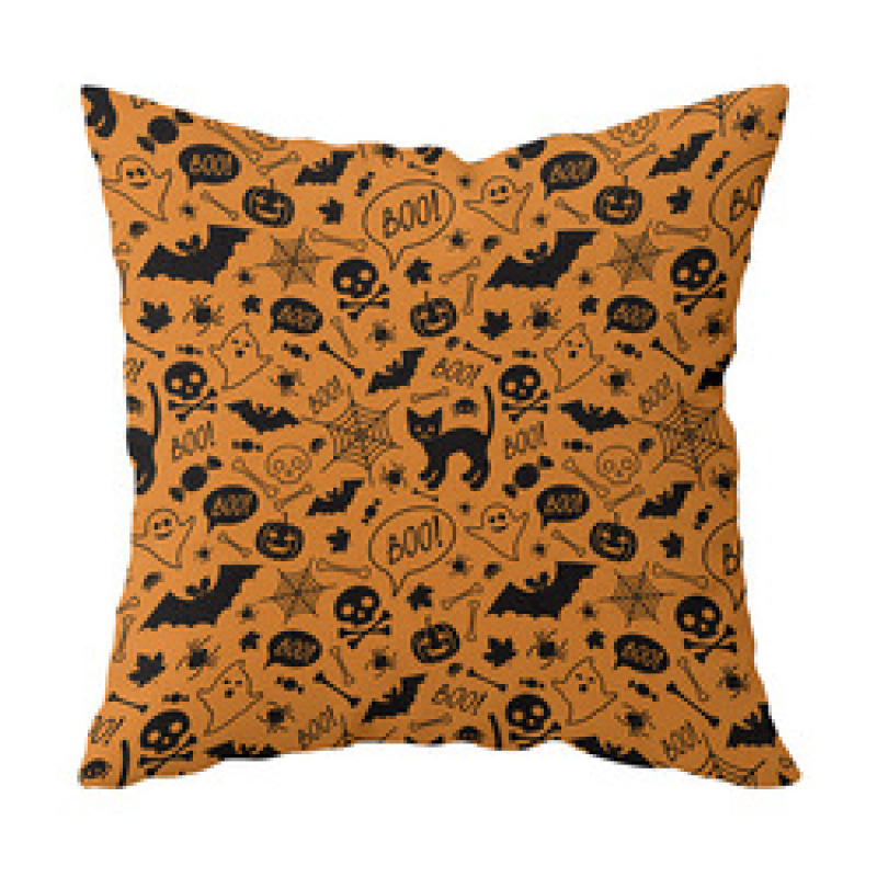 New Halloween Spider Ghost Skull Digital Design Pillow Car Cushion Cover, Decoration Wholesale Sofa Bed Cushion Cover/