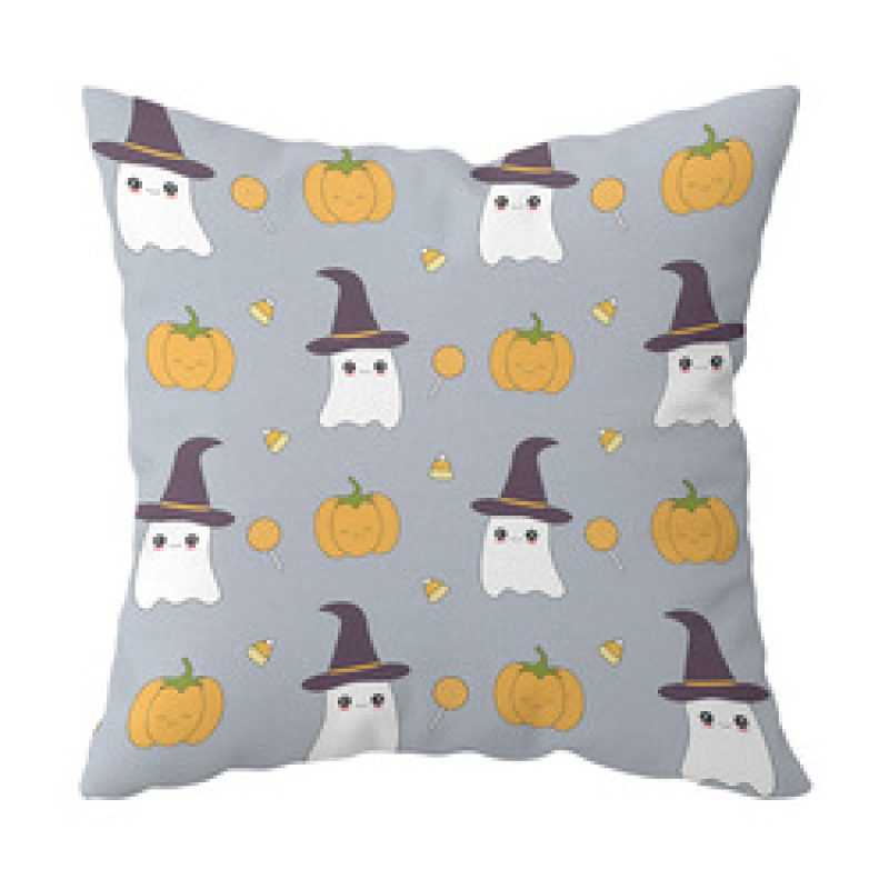 New Halloween Spider Ghost Skull Digital Design Pillow Car Cushion Cover, Decoration Wholesale Sofa Bed Cushion Cover/
