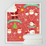 2020 Custom Design Thick Warm Throw Blanket, Wholesale Super Soft Velvet Sherpa Christmas Throw Blanket/