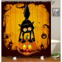 New Design Pumpkin Pattern Halloween Style Polyester Waterproof Mildewproof Shower Curtain,  Digital Print Shower Curtain/