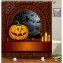 New Design Pumpkin Pattern Halloween Style Polyester Waterproof Mildewproof Shower Curtain,  Digital Print Shower Curtain/