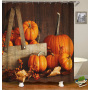 New Design Pumpkin Pattern Halloween Style Polyester Waterproof Mildewproof Shower Curtain,  Digital Print Shower Curtain/