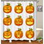 New Design Pumpkin Pattern Halloween Style Polyester Waterproof Mildewproof Shower Curtain,  Digital Print Shower Curtain/
