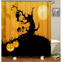 New Design Pumpkin Pattern Halloween Style Polyester Waterproof Mildewproof Shower Curtain,  Digital Print Shower Curtain/