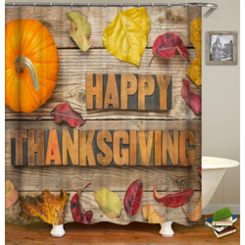 New Design Pumpkin Pattern Halloween Style Polyester Waterproof Mildewproof Shower Curtain,  Digital Print Shower Curtain/