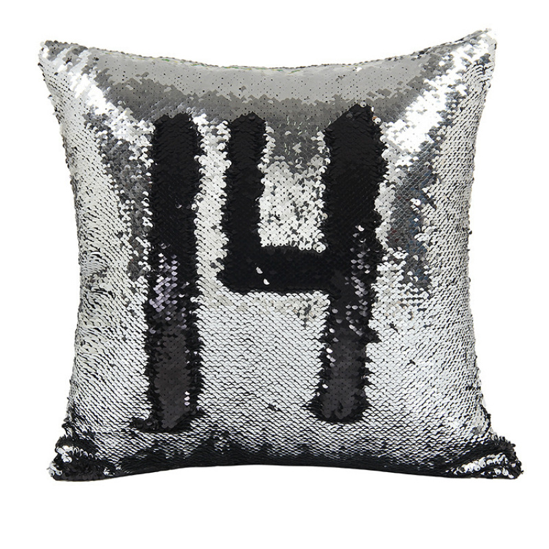 Decorativos 40*40cm Throw Pillows For Home Decor, Blue And Silver Sequin Mermaid Cushion Pillows Cover/