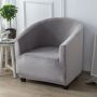 Seat Covers Home Fitted Cover Shape Sofa Thickened silver fox fleece single slipcover milk silk half curved sofa chair cover