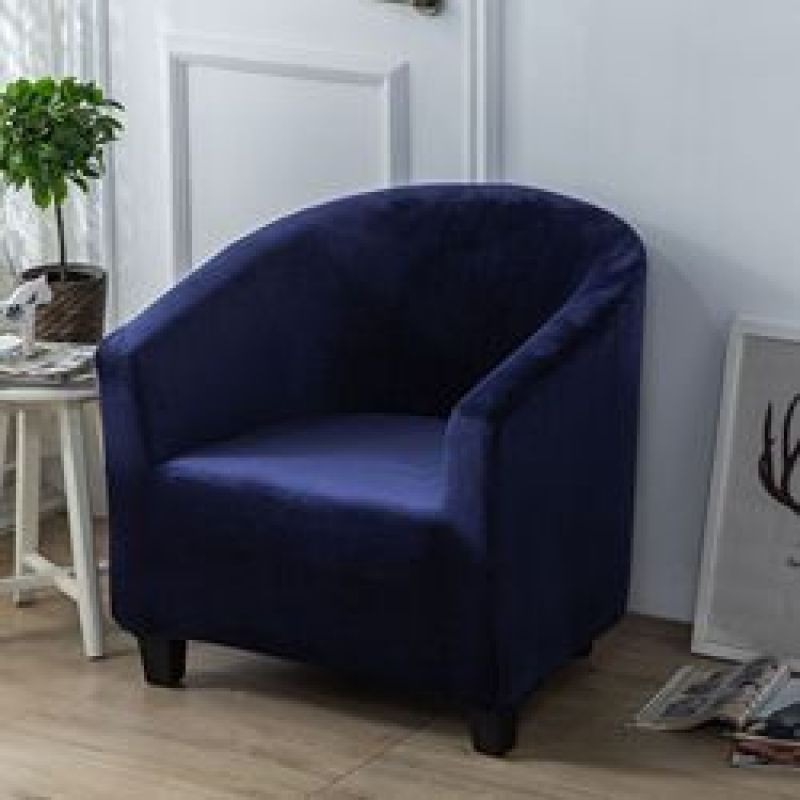 Seat Covers Home Fitted Cover Shape Sofa Thickened silver fox fleece single slipcover milk silk half curved sofa chair cover