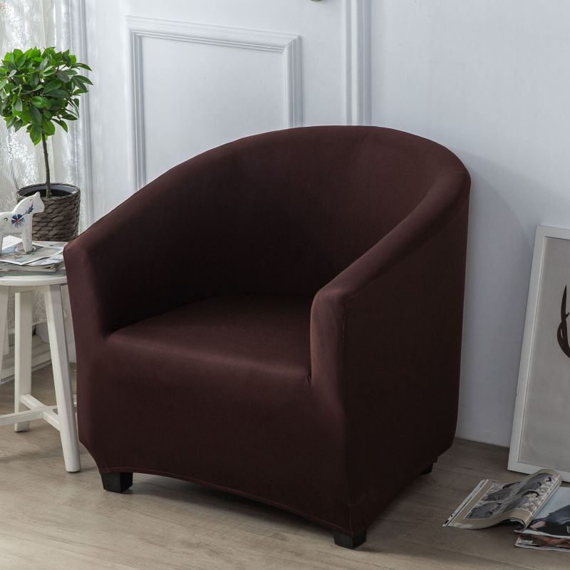 Seat Covers Home Fitted Cover Shape Sofa Thickened silver fox fleece single slipcover milk silk half curved sofa chair cover